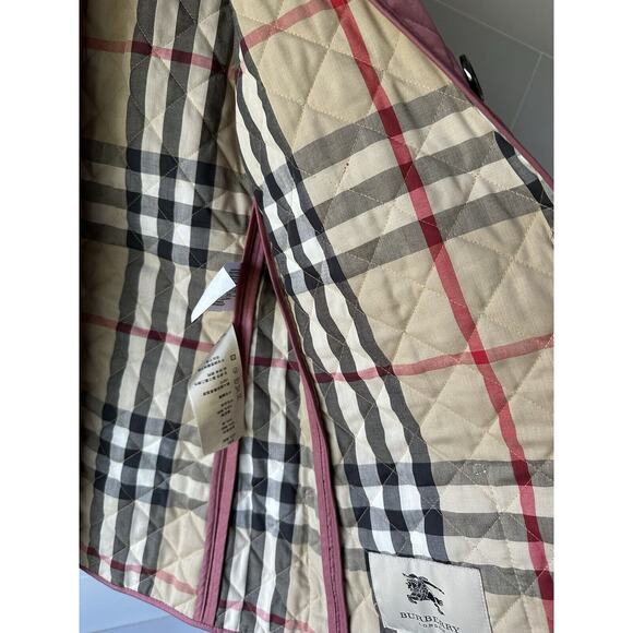 Authentic Burberry Brit Copford Diamond Quilted Jacket Light Crimson Size Small - Picture 8 of 12